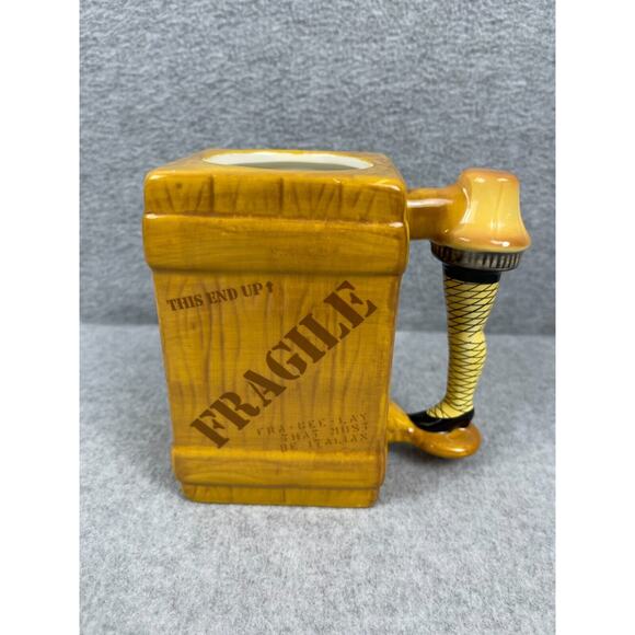 A Christmas Story Fragile Crate Mug with Leg Lamp‎ Handle 5.25" x 5.5" - Picture 3 of 5